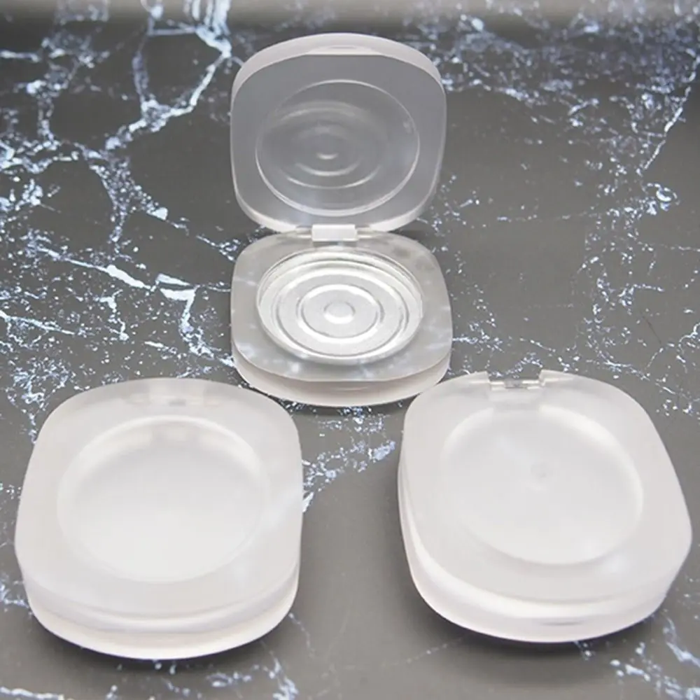 

Frosted Highlighter Eye Shadow Case Flip Lid Refillable Box Clear Blush Small Sample Pressure Plate Powder Boxes