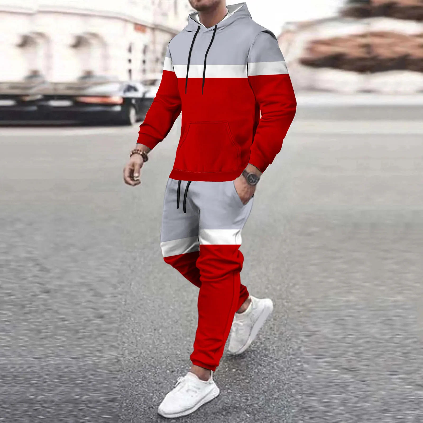 Men's Tracksuit Jogger Sportswear Casual Sweatershirts Sweatpants Streetwear Pullover Sports Suit Men Sets
