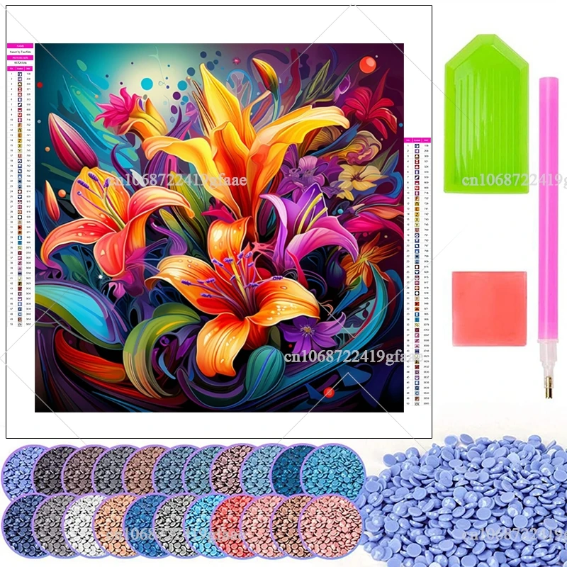 Цветы лотоса 5D DIY алмазная живопись полная дрель стразы Алмазная мозаика вышивка