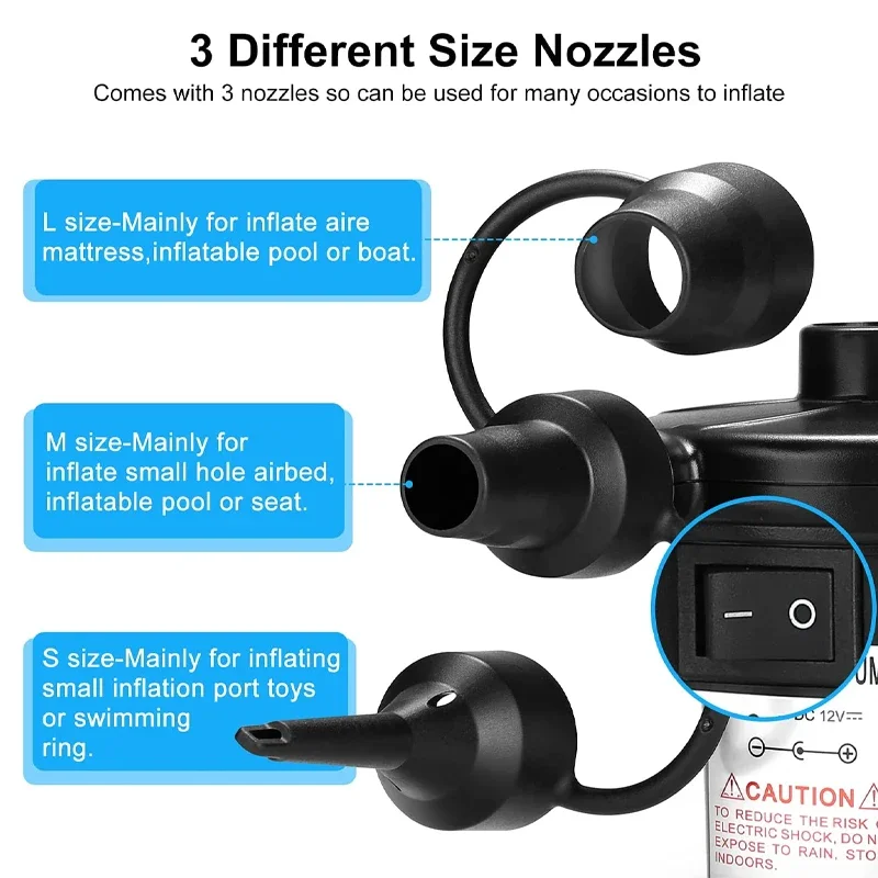 Новый портативный надувной насос электрический воздушный матрас для лодки