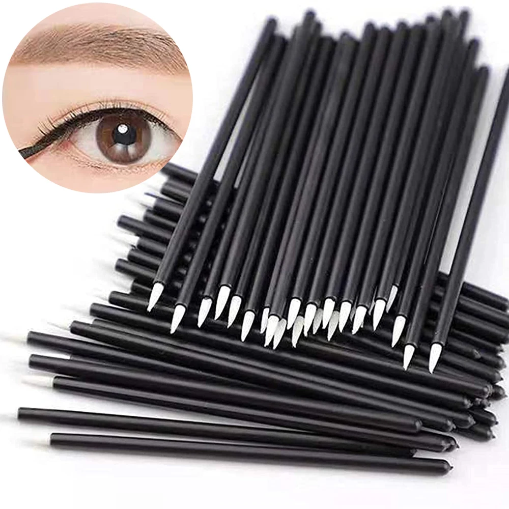 

25/50Pcs Eyeliner Brushes Disposable MakeUp Lip Brush Lipstick Gloss Mascara Wands Applicator Eyebrow Brushes Cosmetic Tools