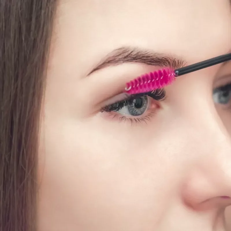 

Disposable Eye lashes Brush Makeup Mascara Wands Applicator Eyelash Comb Individual Lash Pink Make Up Brush Tools