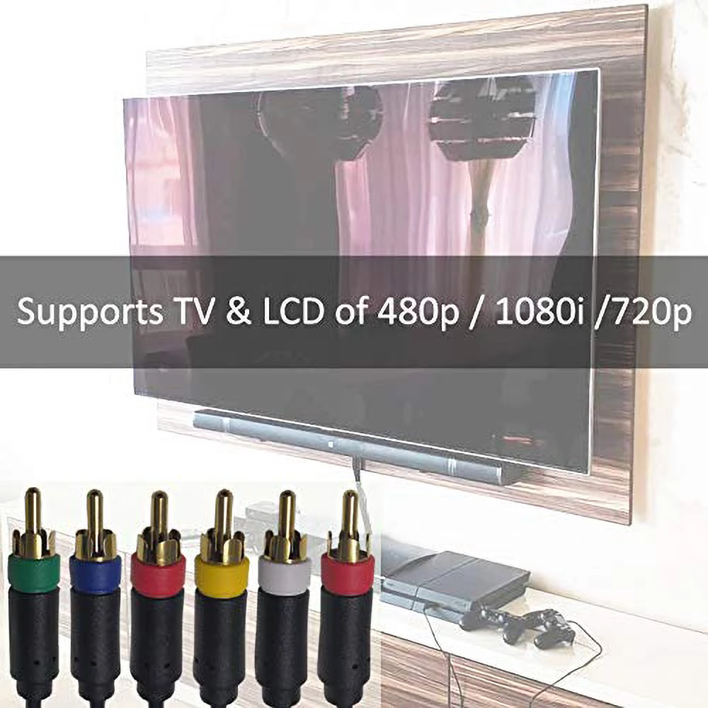 Компонентный аудио-видео кабель для PS2/ PS3/ PS3 Slim HD многослойный Композитный RCA Sony