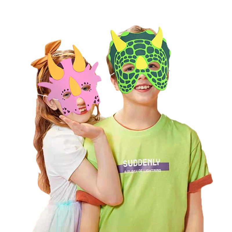 11Pcs Jurassic World Dinosaur Mask Set Birthday Decor Cosplay Kids Toy Baby Shower Halloween Party Supply |