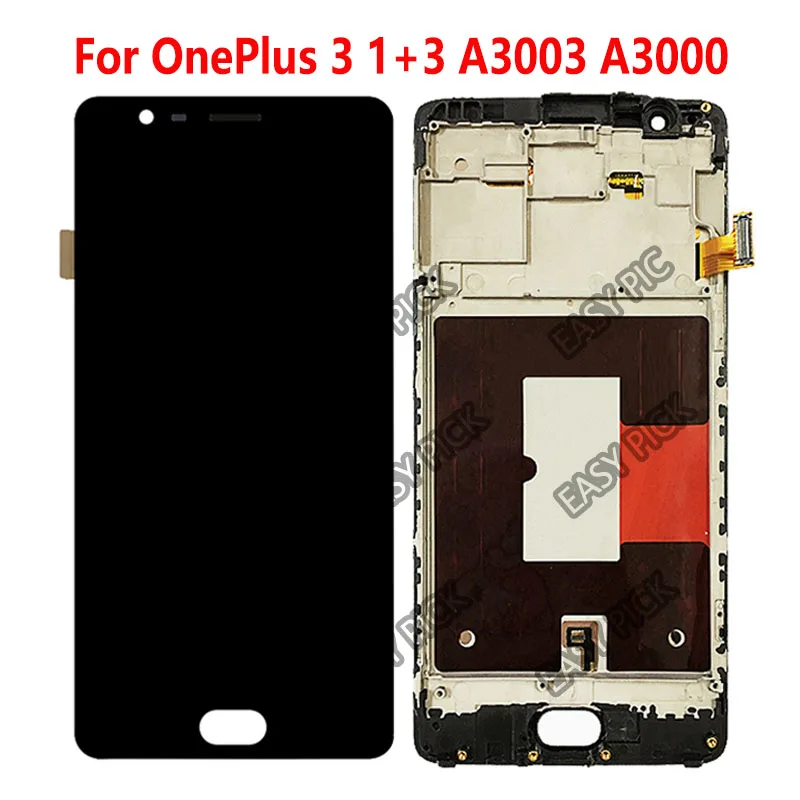 Для OnePlus One Plus 3T 1 + A3010 A3003 ЖК-дисплей кодирующий преобразователь сенсорного экрана