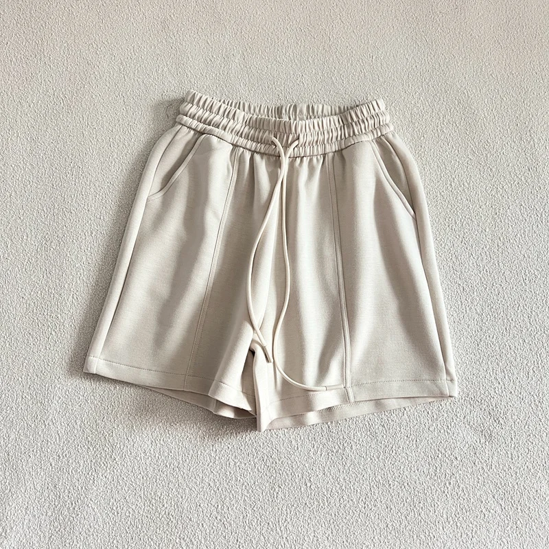 Women's Y2K Clothes Cotton Shorts Summer High Waist Leisure Drawstring Straight Wide Leg Sweatpants Fashion Korean Style 2023