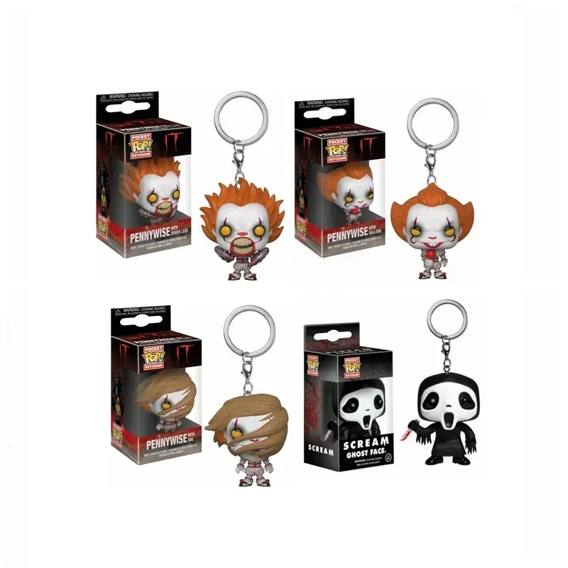 FUNKO POP Pennywise Scream Face Chucky Pocket Pop Брелок Экшн Виниловые Фигурки Коллекция Модель - Цена: 380