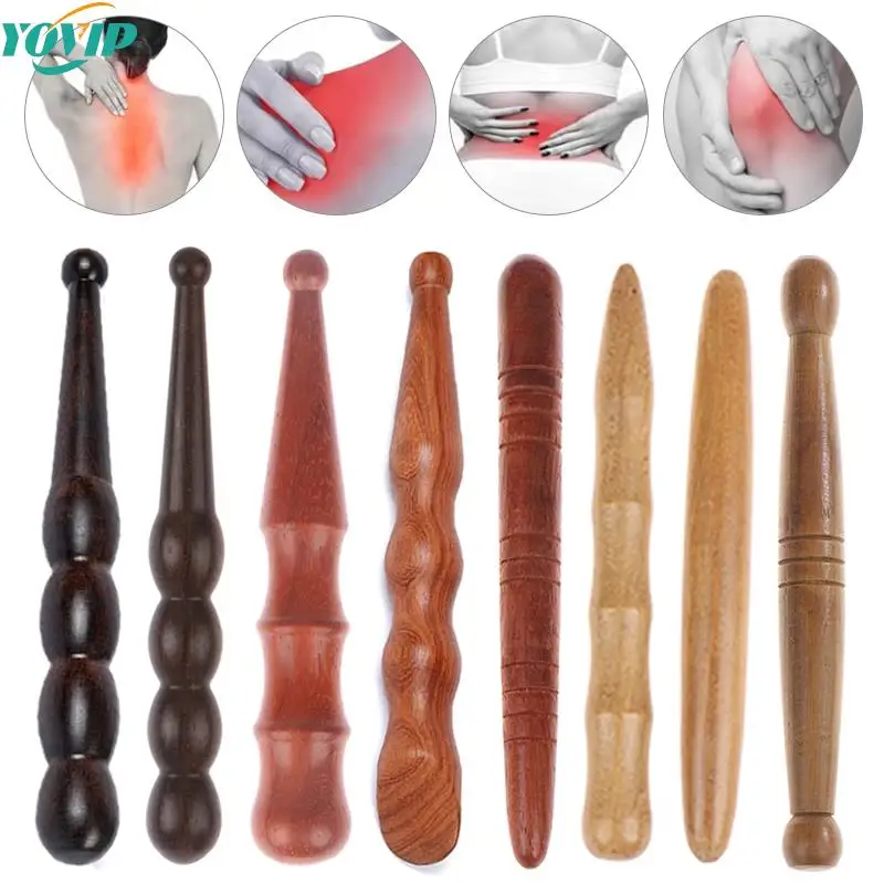 1pcs Long Wooden Spa Muscle Roller Stick Cellulite Blaster D