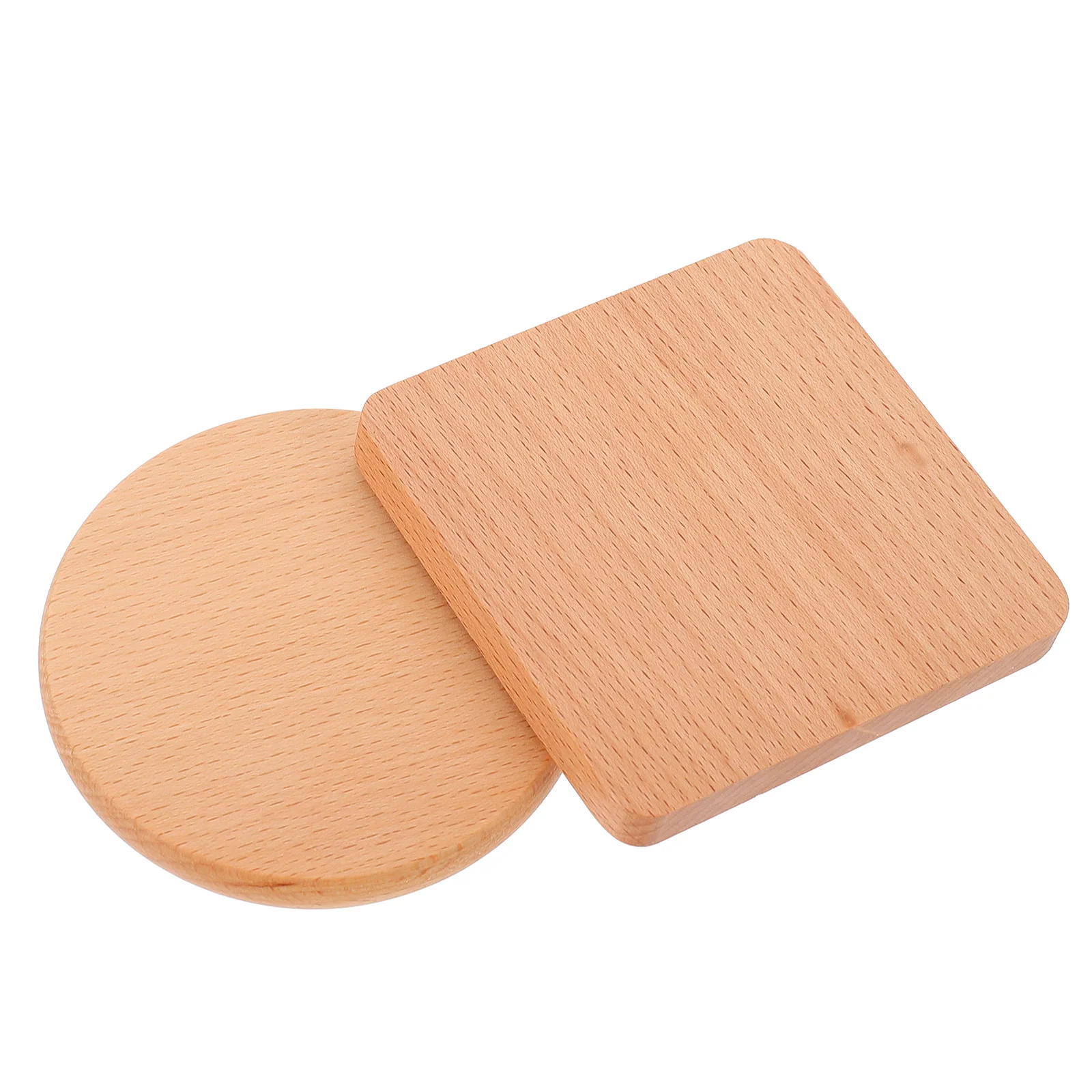 

2pcs Exquisite Cup Mats Convenient Desktop Cup Mats Delicate Wooden Coasters