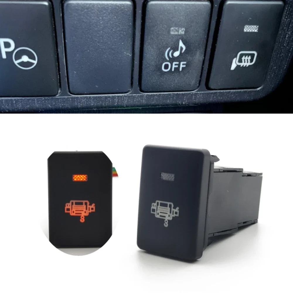 

Для Suzuki Jimny 2019 2020 2021 оранжевая фотоавтомобильная лебедка кнопка включения с соединительным проводом