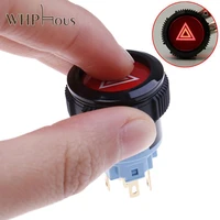 22mm device switch car button double flash switch start button 12v24v with light self locking warning symbol button