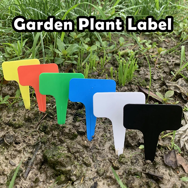 10PCS Plant Tag Garden Label Waterproof Tagging Nursery Pot Thicker T-Type Re-Usable Markers Record Plate Flower Vegetables Sign