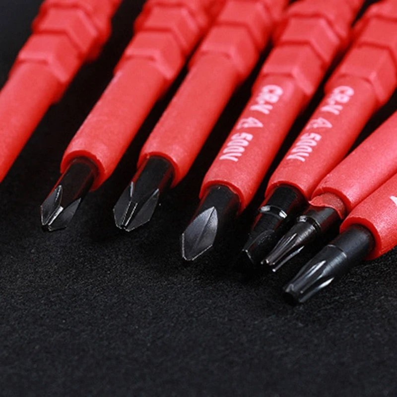 

M17D Insulated Screwdriver Set with Strong Magnetic Screwdrivers Combination Electrician Maintenance Repair Hand Tool