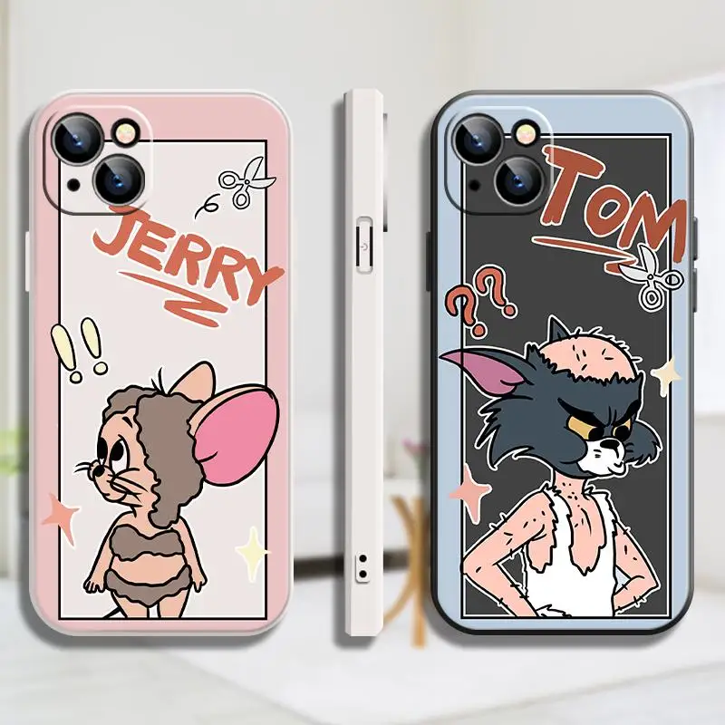 

Tom And Jerry Phone Case For iPhone 7 11 SE 2020 Xr 12 13 7 7P Max Pro Mini X Xs 8 Plus 6 6s 70go TPU Protective Leather