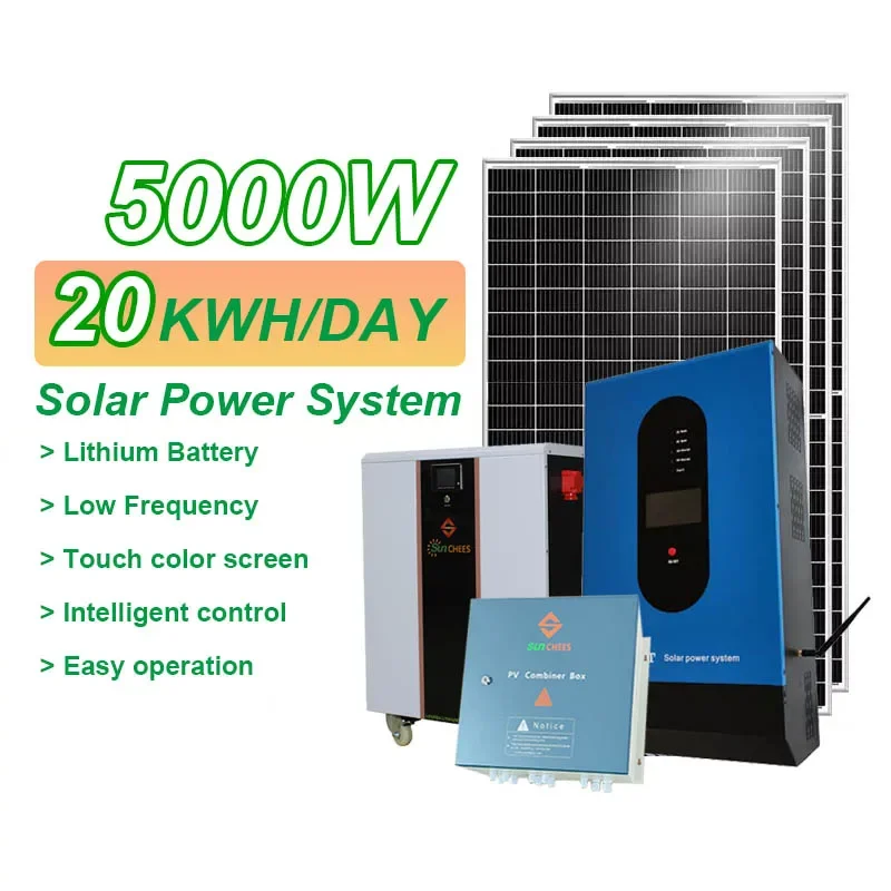 Гибридные солнечные панели 5 кВт ~ 40 в сети и без с полным комплектом батареи