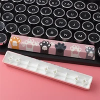 anime gaming space bar keycap 6 25u pbt oem profile for mechanical keyboard keycaps cute cat paws space bar button cap