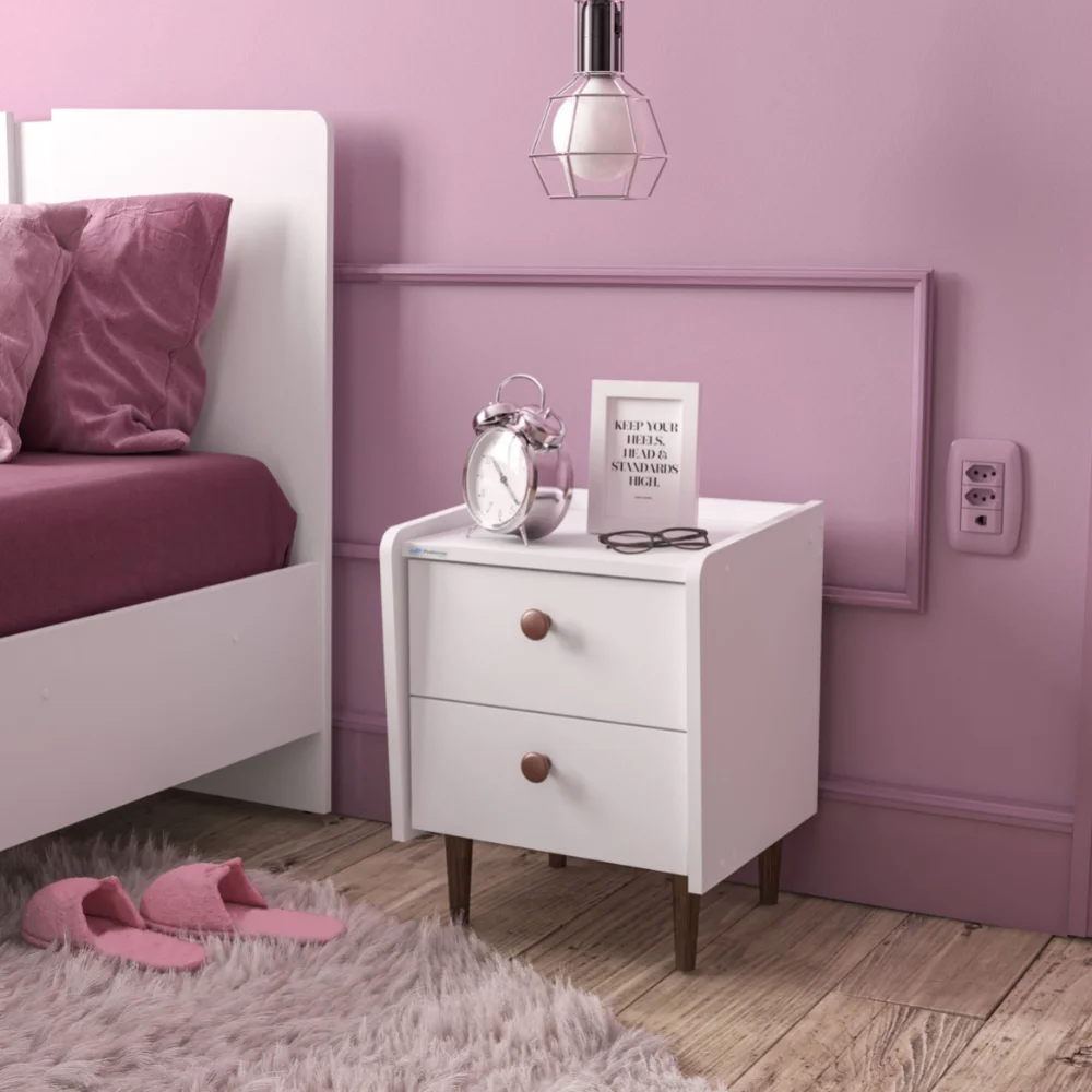 

Современная ночная тумбочка с двумя ящиками, белая, для мебели спальни, шкафчик для спальни, коробка для хранения, стеллаж для хранения