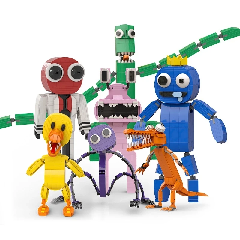 

Rainbow Toys Friends Роблокс Blue Monster Purple Pink Orange Cartoon Anime Game Robloxed Character Building Blocks Toy Gift Kid