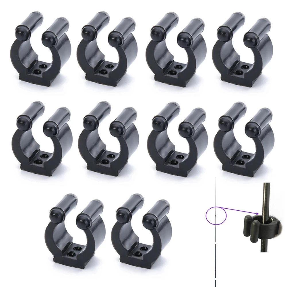 

20 Pack Wall Mounted Fishing Rod Storage Clips Clamps Holder Rack Billiards Snooker Cue Locating Clip Holder for Pool Cue Racks