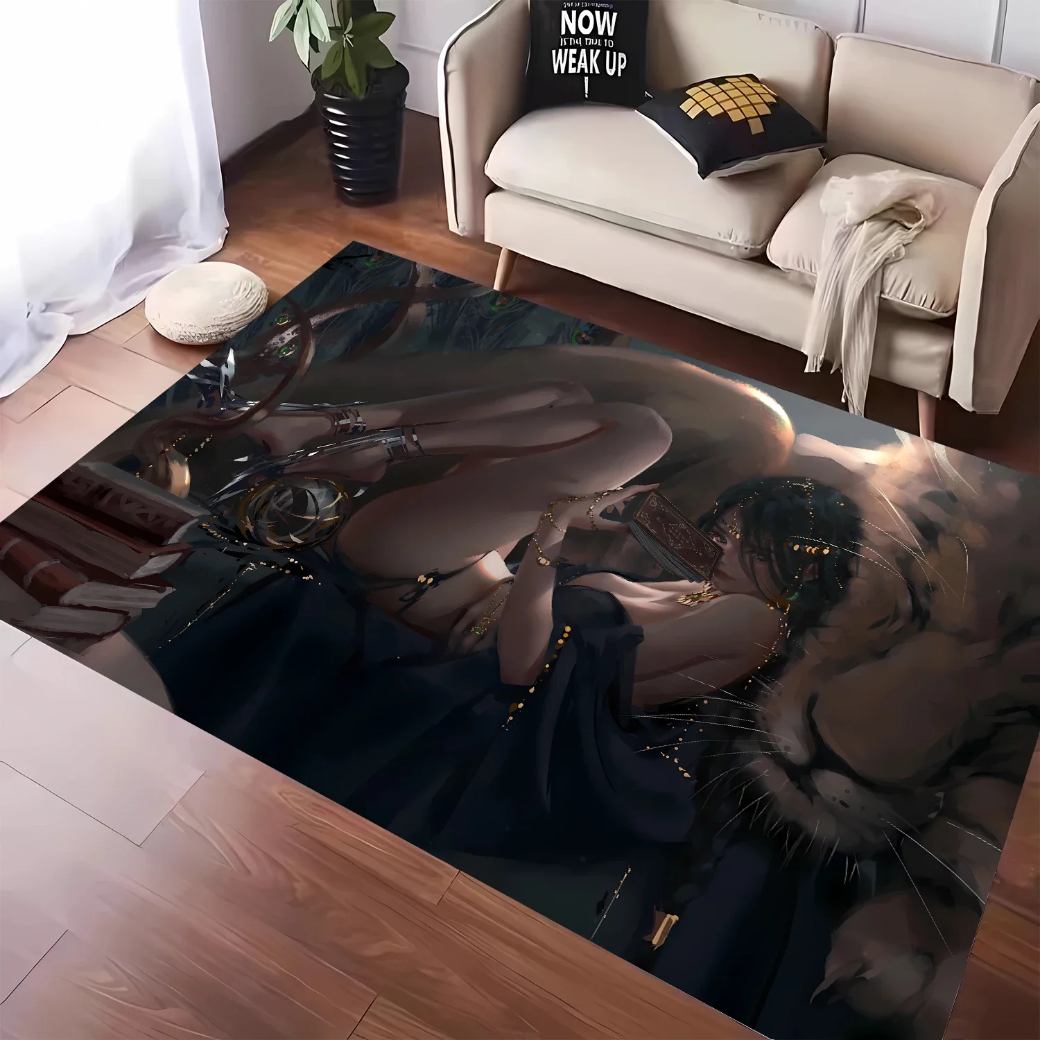 Мультяшный сексуальный кружевной ковер для девочек семьи гостиной спальни