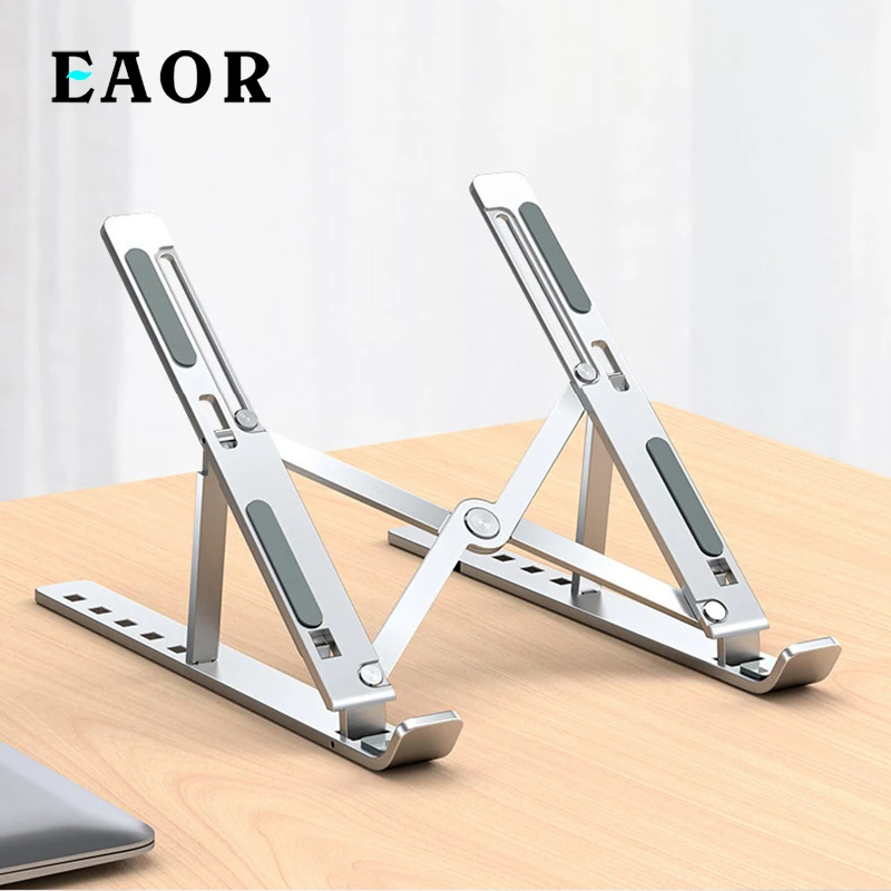 

EAOR Складная подставка для ноутбука из алюминиевого сплава, нескользящая Портативная Складная охлаждающая подставка для планшета, увеличив...