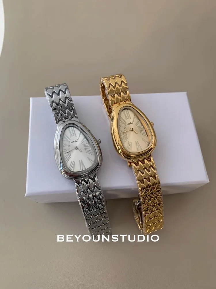 2024 новые женские часы-браслет винтажные кварцевые часы японский механизм со