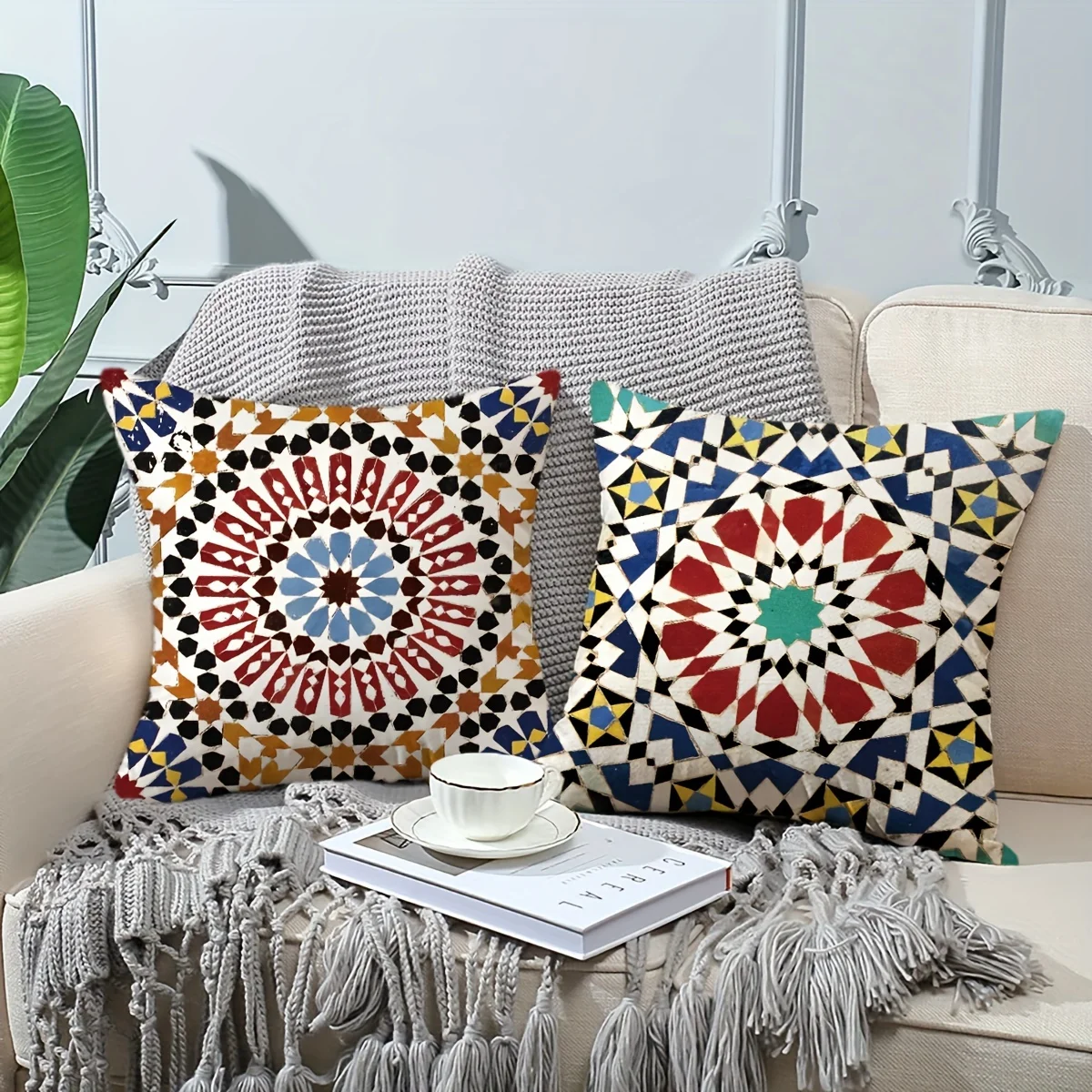 4 фоны cojines con estampado marro, fundas corativas estilo abstracto, Fundas cojines estilo bohemio para coración l hog (art.: 3920d43cce0ef) - 3920d43cce0ef