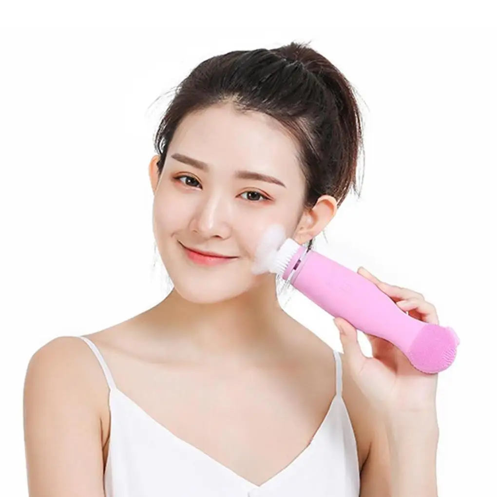 

Female Cleansing Brush Facial Wiper Silicone Deeply Gentle Exfoliation Mini USB Rechargeable Electric Brushes Blackhead Remover