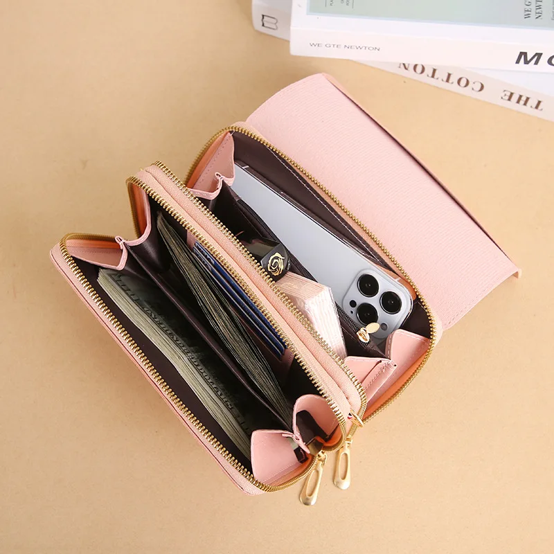 2023 Cross-border new ladies' wallets Korean version of large-capacity multi-function shoulder bag with long clutch bag change w