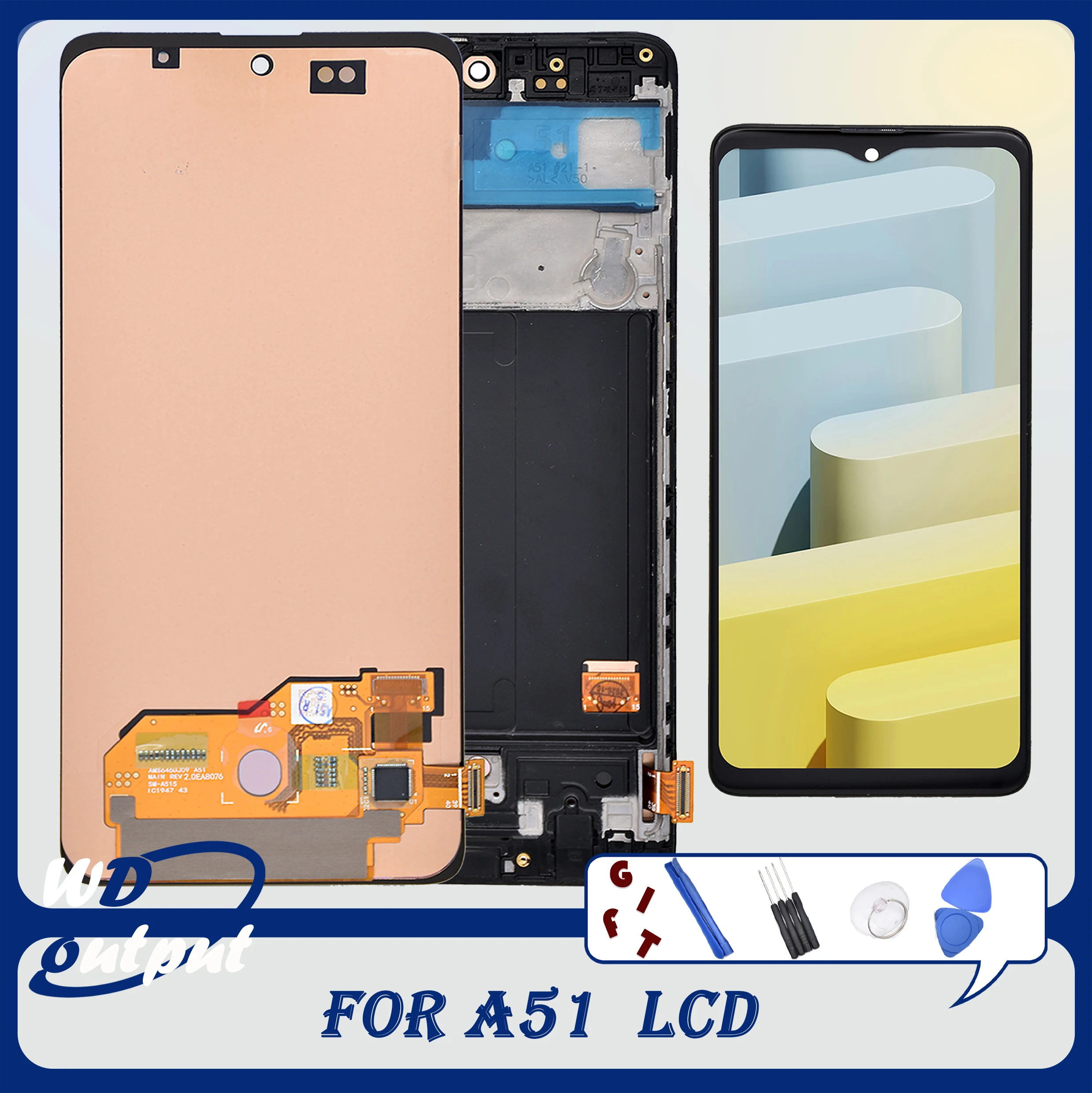 

Super AMOLED 6.5"For Samsung Galaxy A51 LCD A515 Display A515F/DS A515FD A515 LCD Display Touch Screen Replacement A515F Display