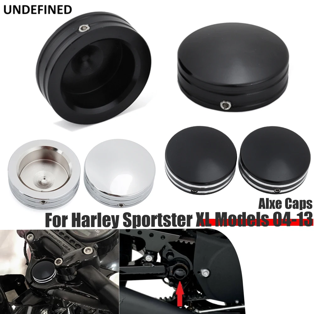 Axle Covers Caps Kits For Harley Sportster XL 883 1200 Iron883 Forty Eight 48 72 2004-2013 Motorcycle Swingarm Pivot Bolt Cover
