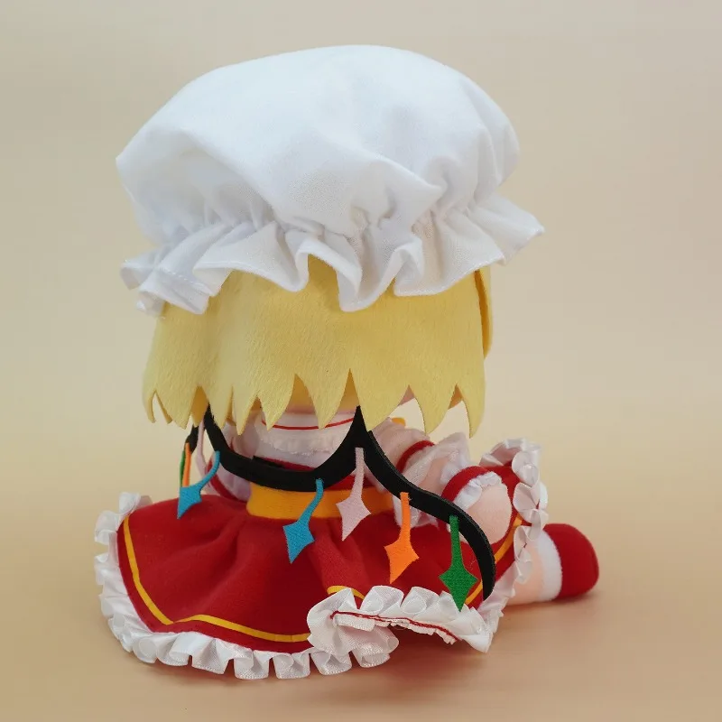 Фото 20 см Аниме-игровая кукла TouHou Project Flandre Scarlet Fumo Kawaii, хлопковая плюшевая игрушка для косплея, сидячая фигурка, подарок для фанатов №4