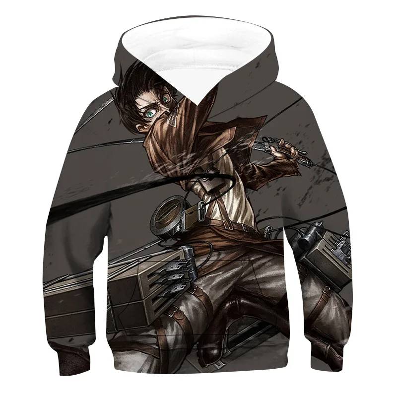 

Толстовки с аниме «атака на Титанов» Эрена джейгера, толстовки с 3d принтом, модные толстовки с капюшоном для мальчиков и девочек, детский сп...