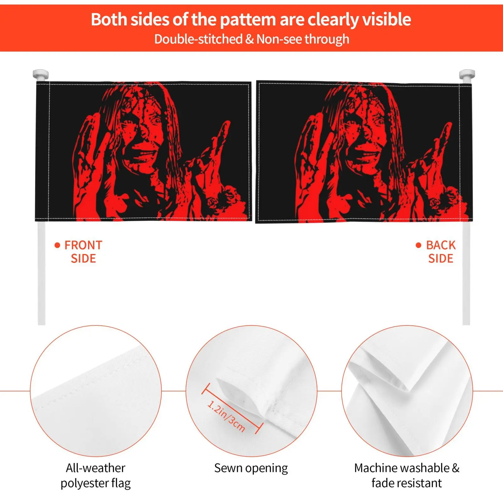 Уличный Декор Кэрри флаг автомобиля пленка ужасов кэрри стивен кинг Сисси спек