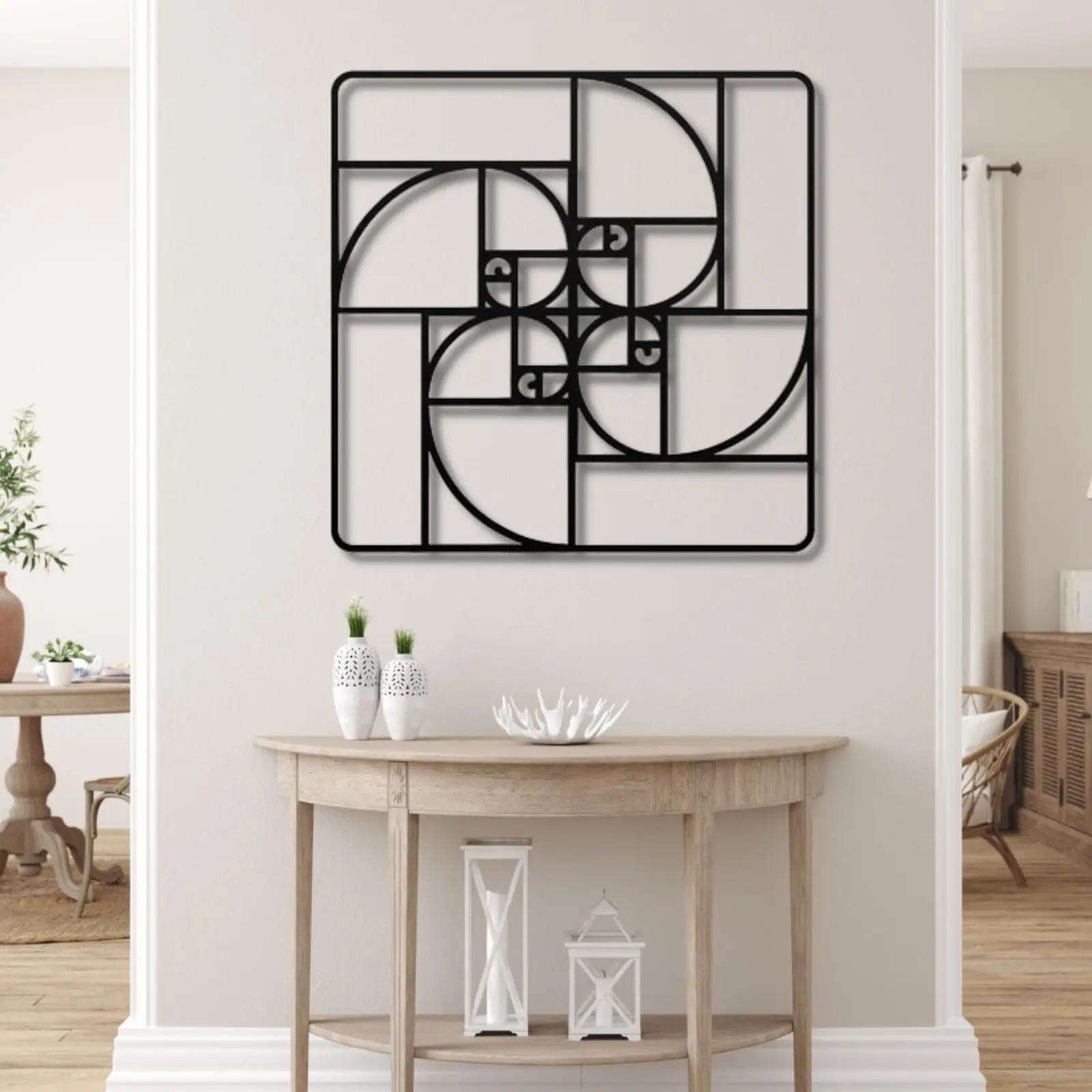 Золотые Металлические Настенные Художественные Геометрические Украшения