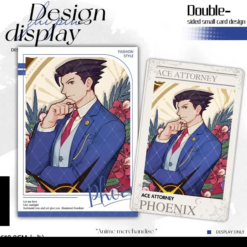 Фото Набор миниатюрных фигурок Ace Attorney: Феникс Райт и Майлз Эджворт, полароид, настольные украшения, подарок на день рождения, коллекция к Хэллоуину №2