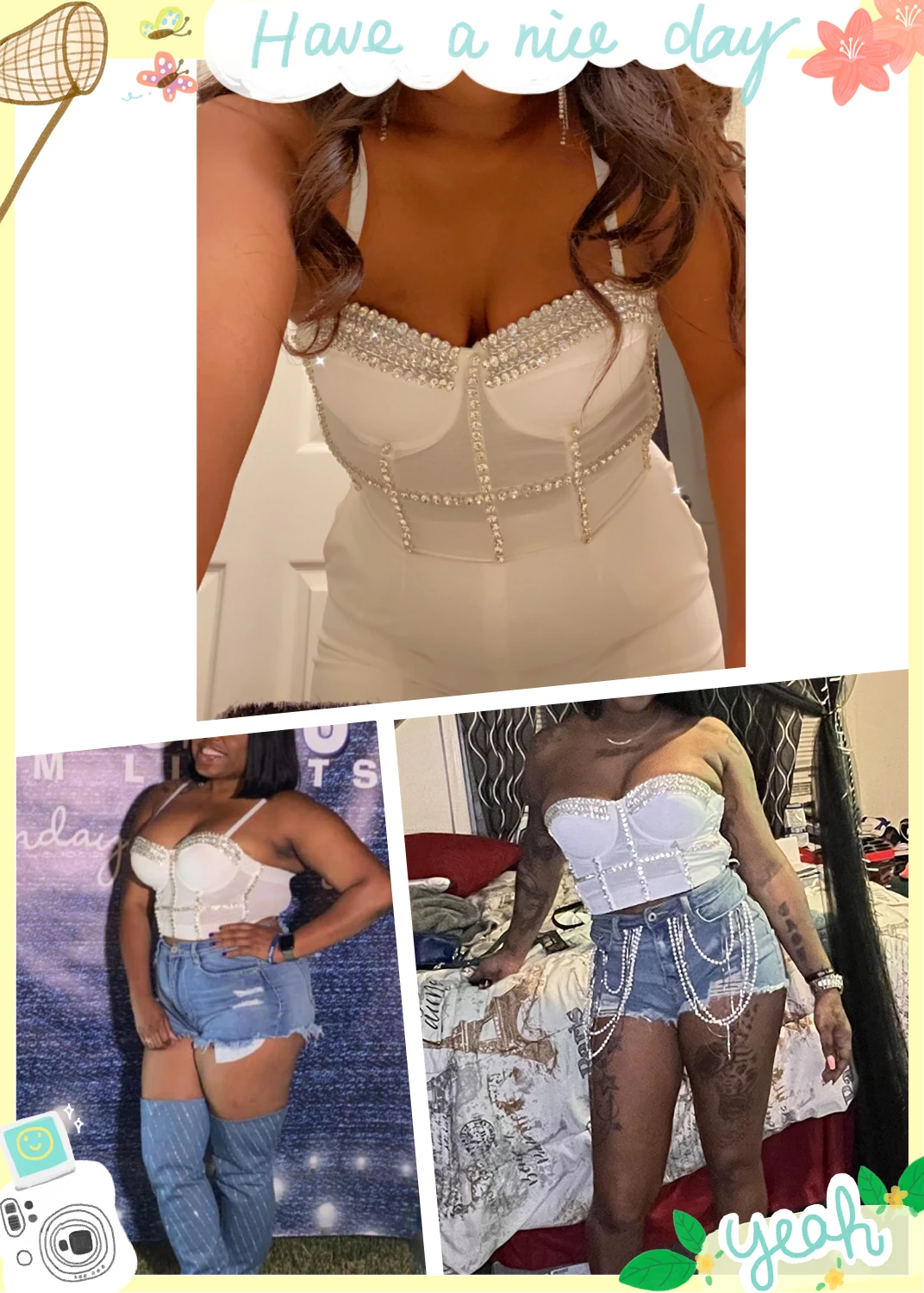 Роскошные летние женские топы со стразами модный топ на бретельках для вечерние