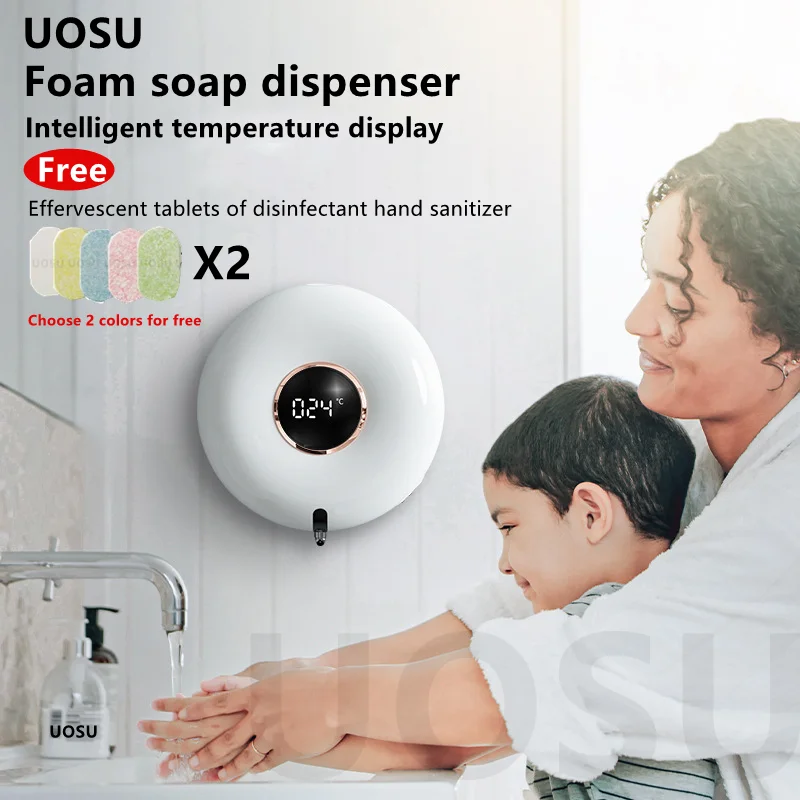 

USB Charging Automatic Induction Foam Soap Dispenser Smart Liquid Soap Dispenser Auto Touchless Hand Washer for Kitchen Bathroom