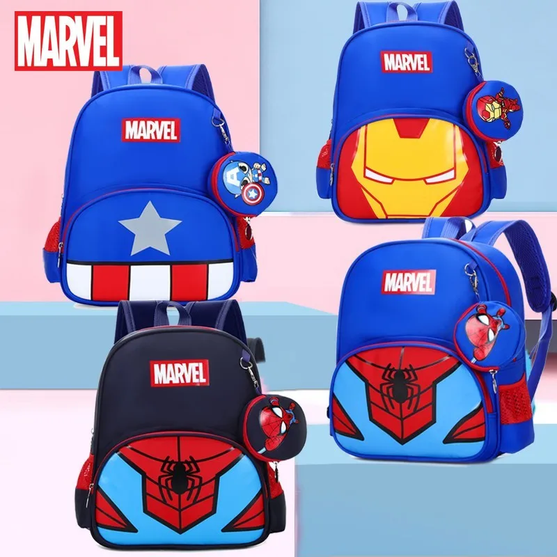 

Школьный портфель Disney «Человек-паук», рюкзак для мальчиков и девочек первого класса, красивый детский рюкзак Капитана Америка