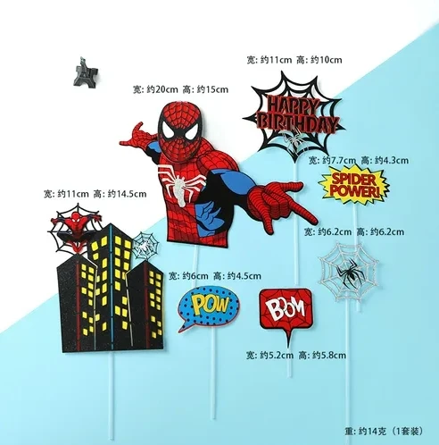 

Украшения для торта «Человек-паук», набор