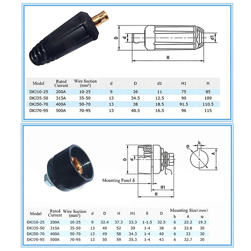 Быстроразъемный кабель папа-мама HA&ampVS Quick Connector DKJ 10-25 35-50