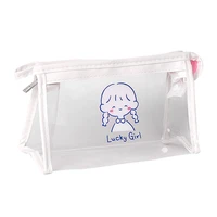 transparent pencil bag cosmetic bag wash bag female waterproof storage bag portable travel storage bag portable pencil case