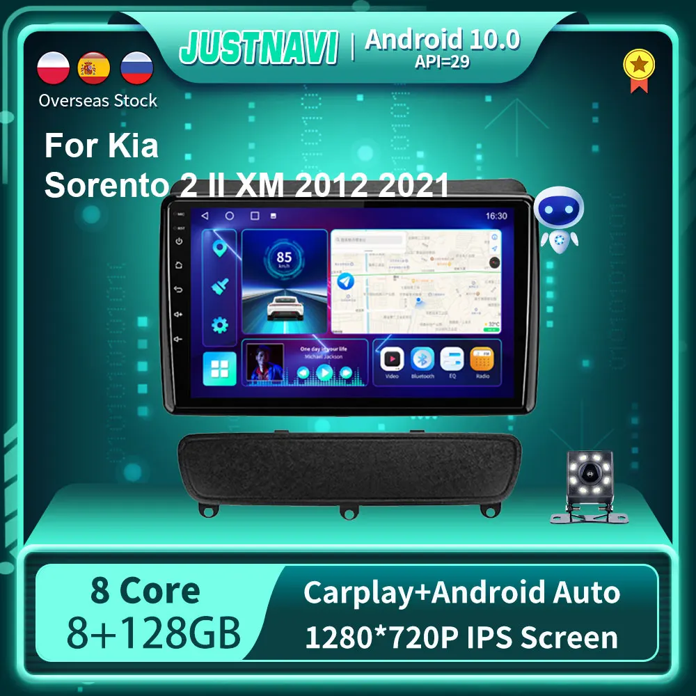 

JUSTNAVI AI Voice Android 10.0 Auto Radio For Kia Sorento 2 II XM 2012 2021 CarPlay 4G Car Multimedia GPS DSP 2din Autoradio DVD