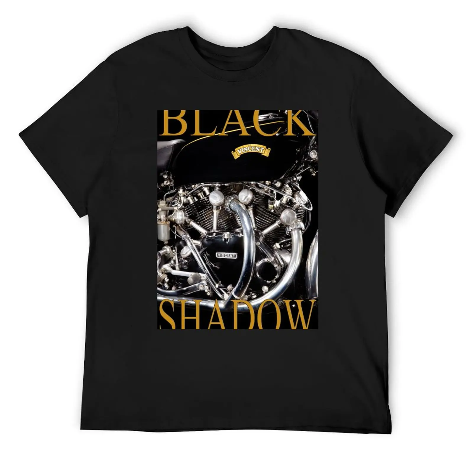 Мужская футболка Vincent Black Shadow Engine хлопок большие размеры
