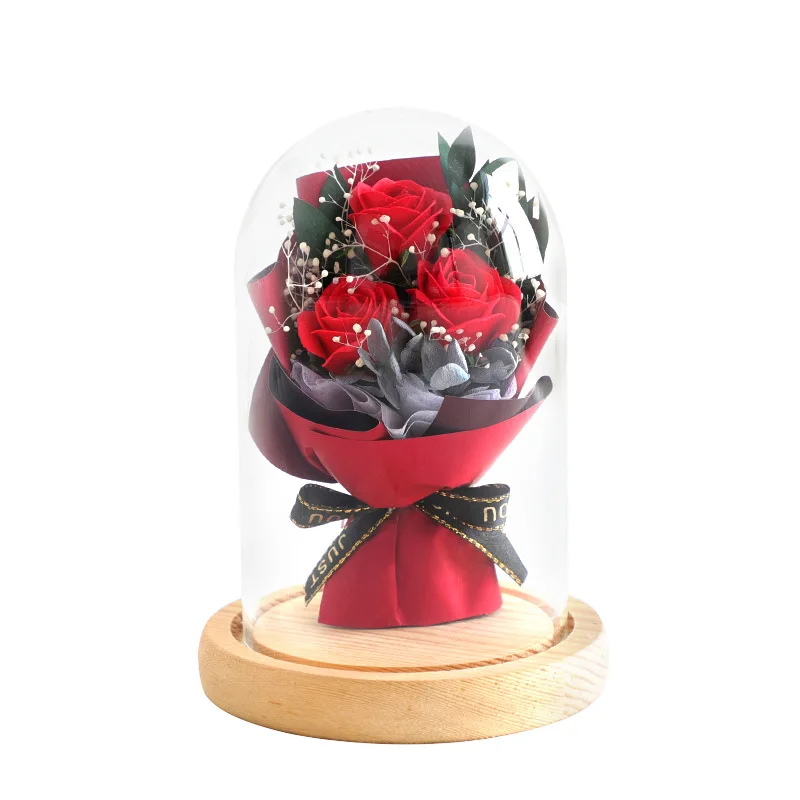 

Preserved Real Rose Bouquet Gifts Forever Rose for Her Women Christmas Valentines Day, Eternal Flower in Glass for Mothers Day