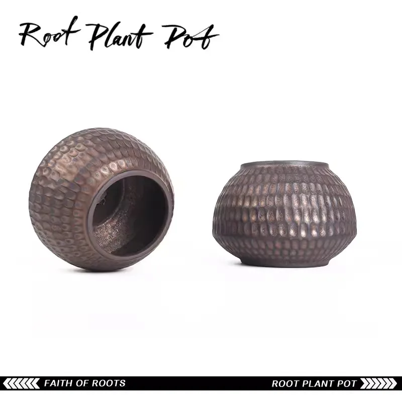 Большой черный корневой горшок для растений Majima Honey Urn Ebisu Xiao Модный цветочный