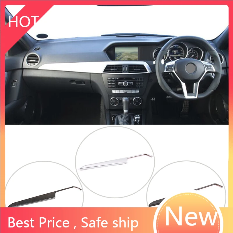 

Right Hand Drive For Mercedes Benz C Class W204 2010-2013 Carbon Fiber ABS Car Center Console Protection Panel Cover Trim JU