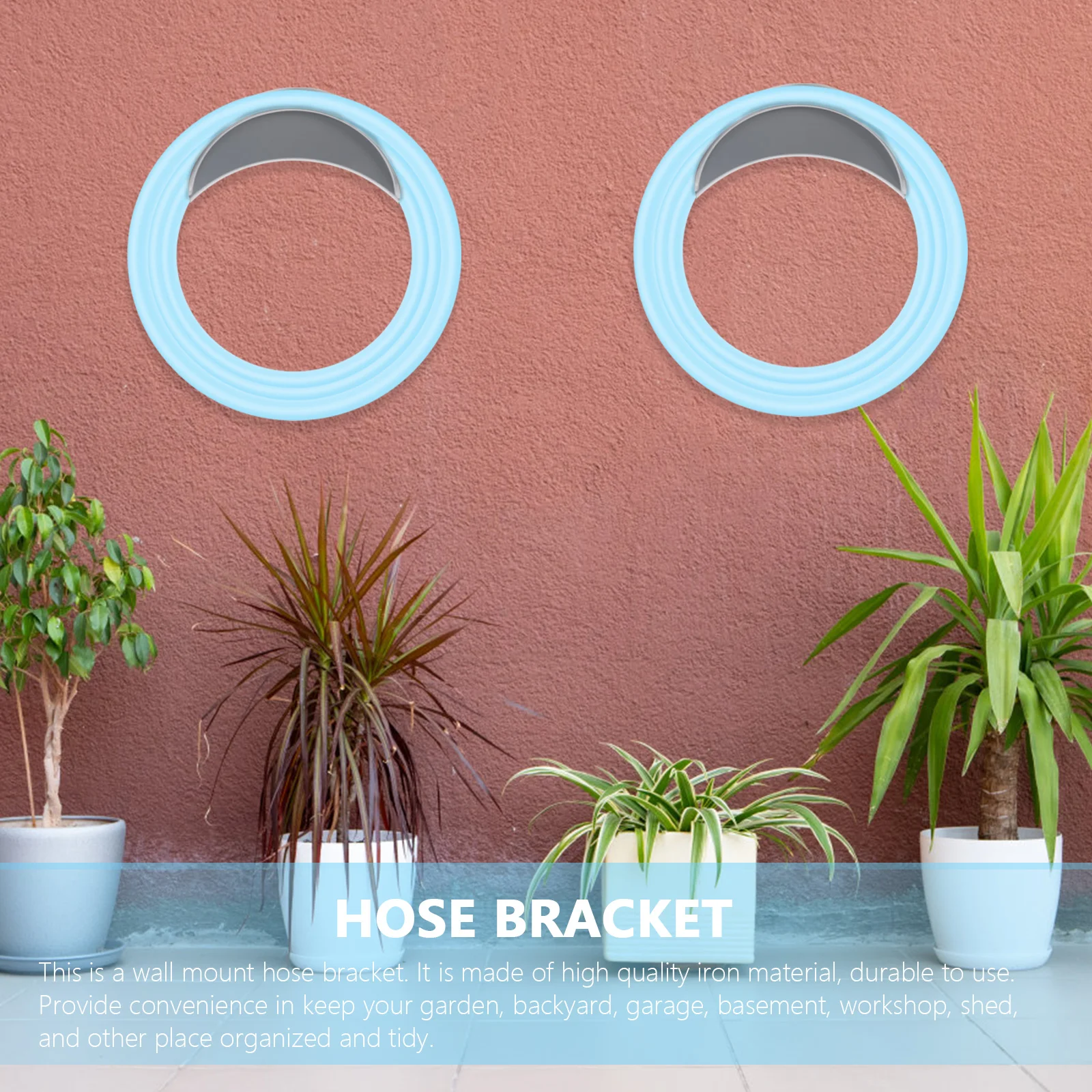 

Hose Water Hanger Garden Holder Storage Rack Metal Wall Stand Organizer Outdoor Carrier Hooks Mounted Wire Support Mount Reel