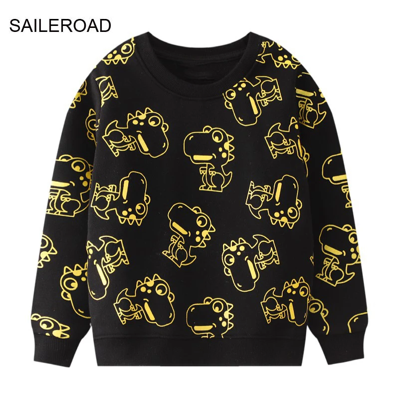 

SAILEROAD 2022 Autumn Boys 2-7 Years Clothes Cotton Outerwear Cartoon Dinosaur Baby Tops Kids Toddler Hoodie Sweatshirts
