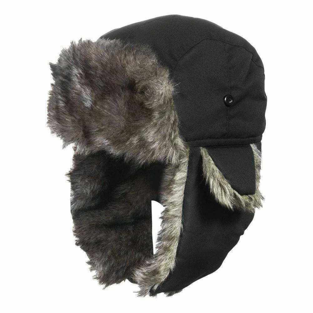 2022 Mens Women Unisex Warm Trapper Aviator Trooper Earflap Winter Flaps Ski Hat New Bomber Hats Russian Ski Hat Faux Fur Hats images - 6